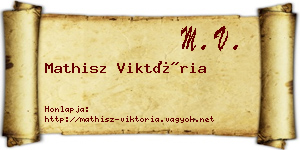Mathisz Viktória névjegykártya