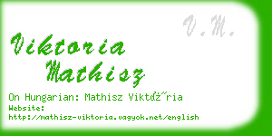 viktoria mathisz business card